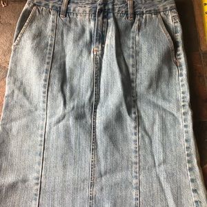 Calvin Klein mid length denim skirt